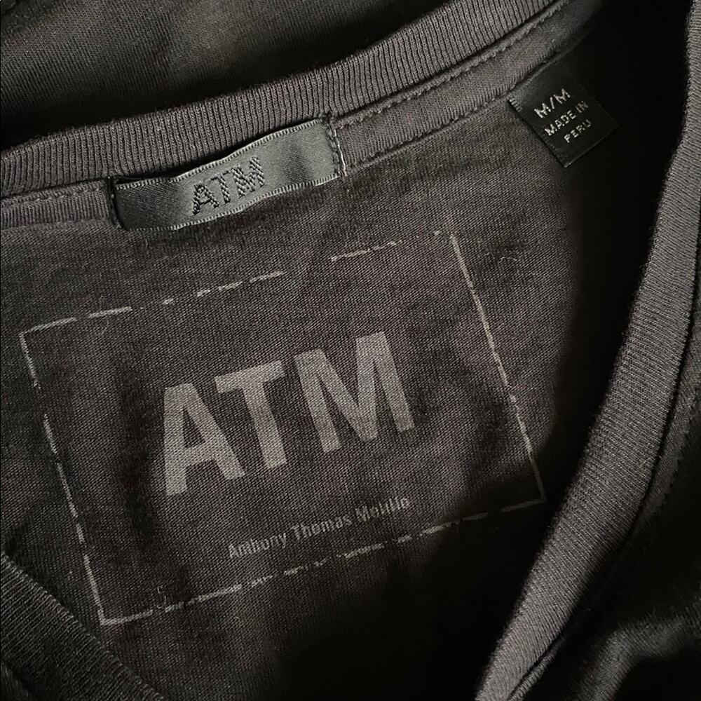 ATM T-Shirt Womens Sz Medium Black Classic Essentials - Picture 6 of 6